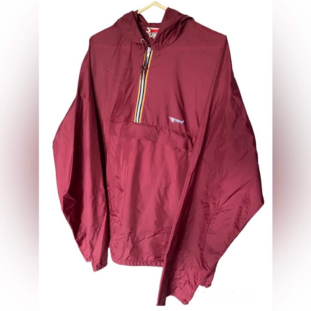 Vintage Men’s Jacket Windbraker Rapido Burgundy Excellent Condition Nylon Coat